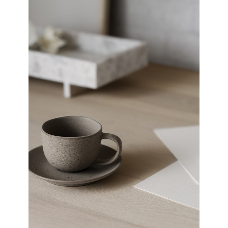 Grande tasse à café avec poignée en céramique KUMI, Champignons