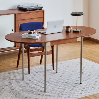 Table de salle à manger extensible Boxwood avec feuilles pliantes et pieds en métal - Conception peu encombrante pour les petits espaces