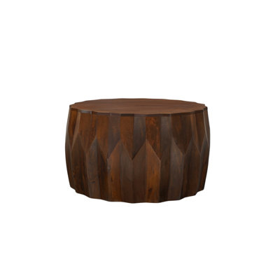 Lina 30" Diamond Facet Mango Wood Coffee Table by Loon Peak