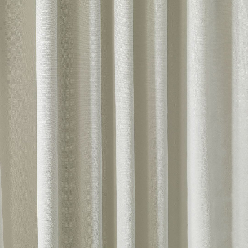 Solid Colour Kitchen Curtain, Cream, 90" W x 60" L