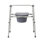 Knockdown Steel Bedside Commode With Microban, Gray