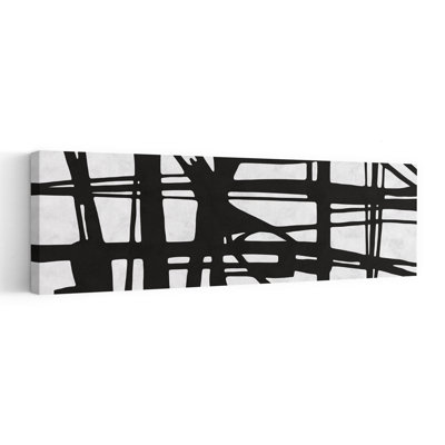 Abstract Line Pattern by Vitor Costa - Wrapped Canvas Panoramic Print
