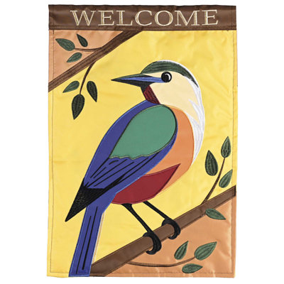 Garden Flag Bluebird Tree Branch Welcome