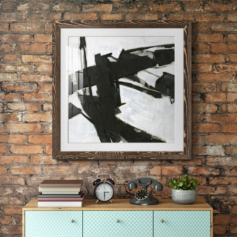 Ode An Kline I-Premium, reproduction encadrée prête à être accrochée, H 26,5 po x l 26,5 po x P 1,5 po, Blanc