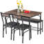 Ensemble de table de salle à manger pour 4 bancs rembourrés et 2 chaises