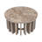 Round Coffee Table in Elegant Cream, Spacious 35" Living Room Centerpiece, Stylish and Modern Home Decor