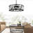Aviles 12 - Light Satin Black Crystal Pendant