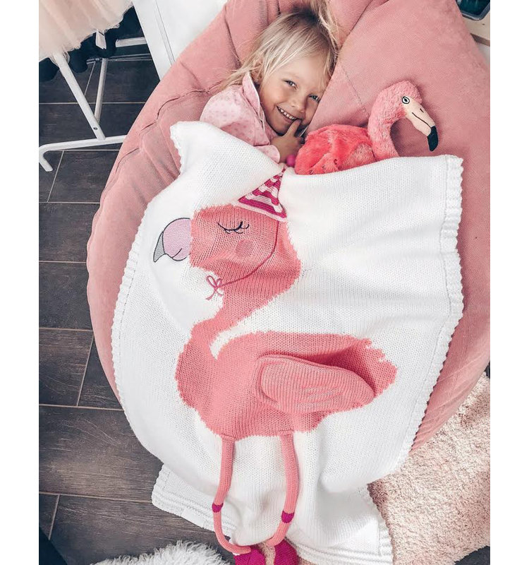 Couverture pour bébé en mélange de coton Torres, Blanc