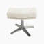 Chaise pivotante moderne et contemporaine de 29 po Leblanc avec revêtement en chenille, repose-pieds assorti, coussins en mousse haute densité-1748803902