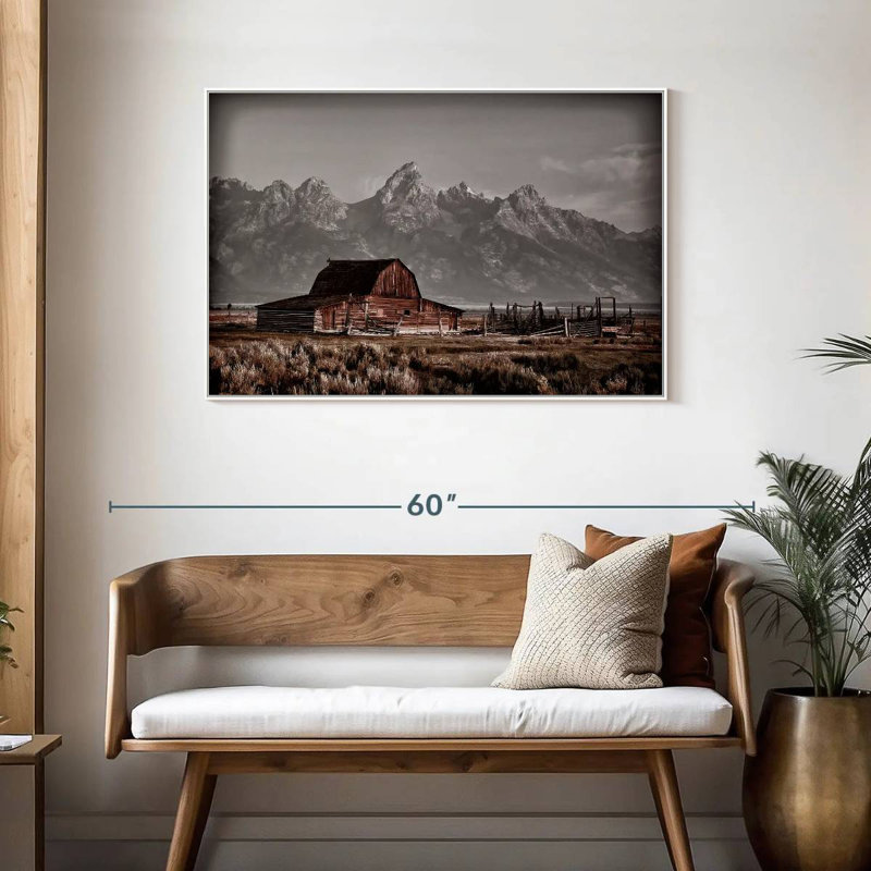 John Moutlon Barn, Cadre flottant blanc, 43 po x 29 po