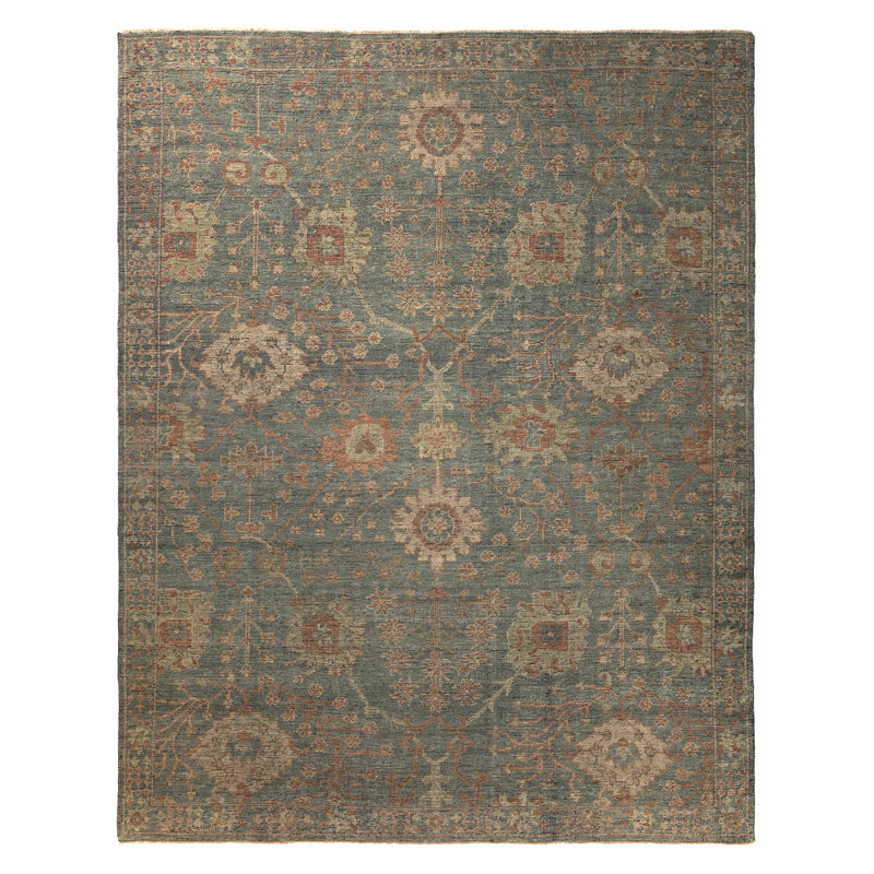 Jaipur Living Maeli RHA03 Handknotted Floral Blue and Beige Area Rug (12'x15'), Rectangle 10' x 14'