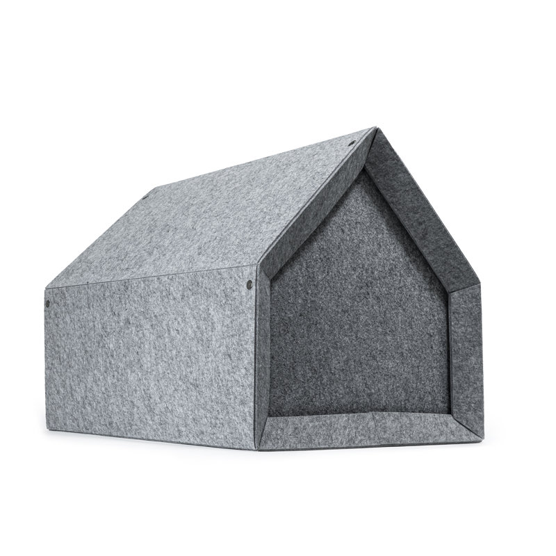 Ecological Hut Pet Cage, 80cm H x 62cm W x 64cm D, Dark Grey/Red