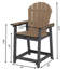 Chaise de bar d'extérieur Hdpe Adirondack-1621796761