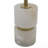 D10x34" Ipori Alabaster And Metal Buffet Lamp