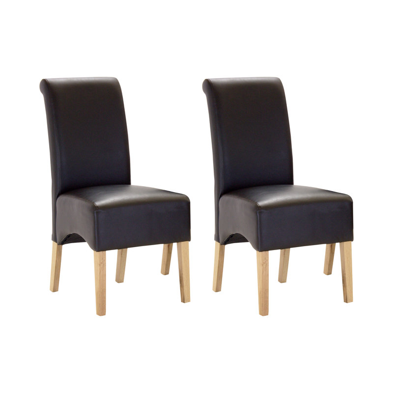 Jerrie Upholstered Parsons Chair, Brown