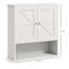 Armoire de salle de bain murale, armoire de rangement murale avec tablette ouverte et tablette réglable
