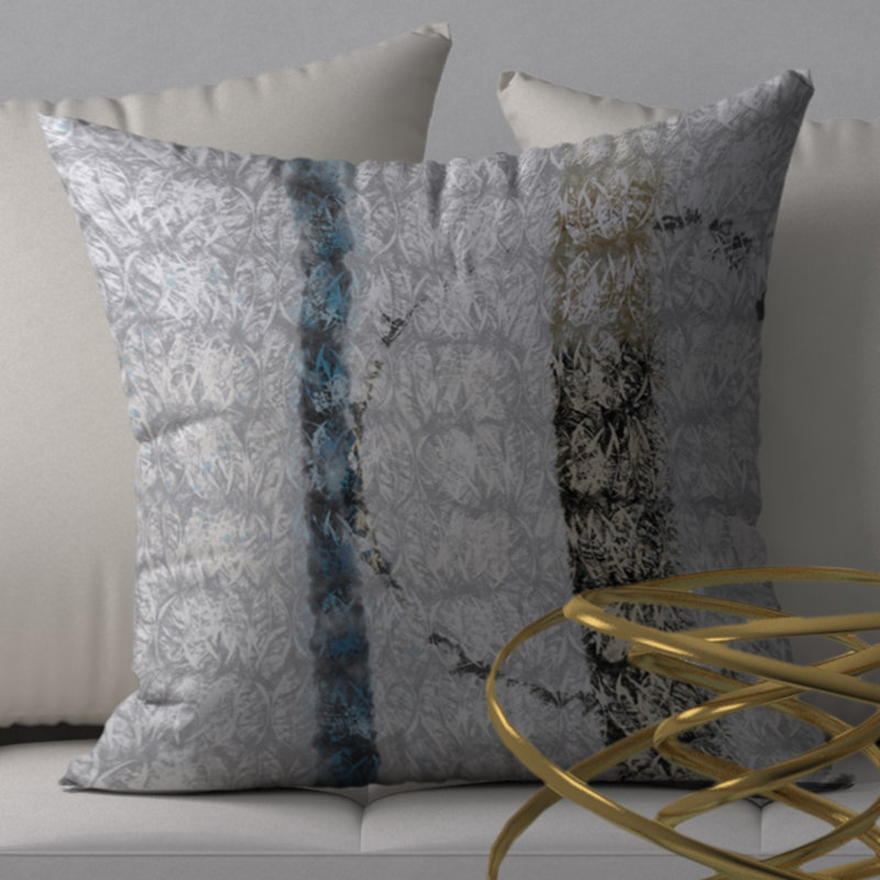 Abstract Reversible Throw Pillow, 24" x 24"