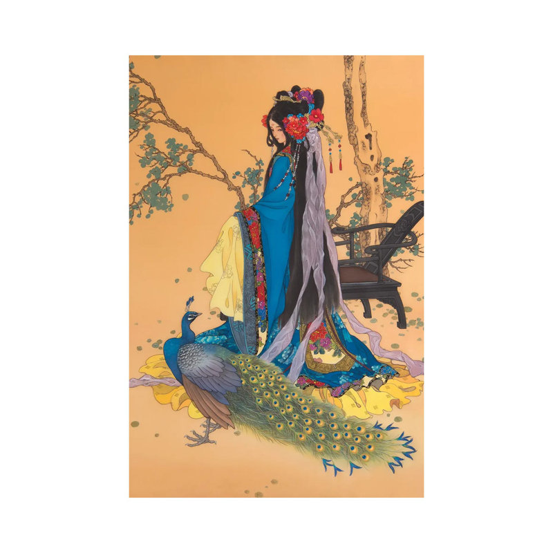 Beauty That Shames The Moon - Painting on Canvas, 66.04 cm H x 45.72 cm W x 1.91 cm D, Wrapped Canvas