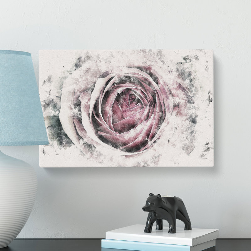 A Pale Pink Rose - Wrapped Canvas, 60cm H x 91cm W x 3cm D
