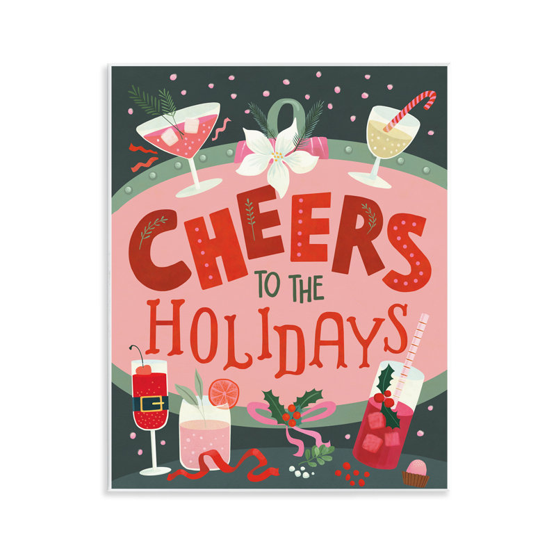 «Cheers Festive Holiday Drinks», art mural par Laura Watson
