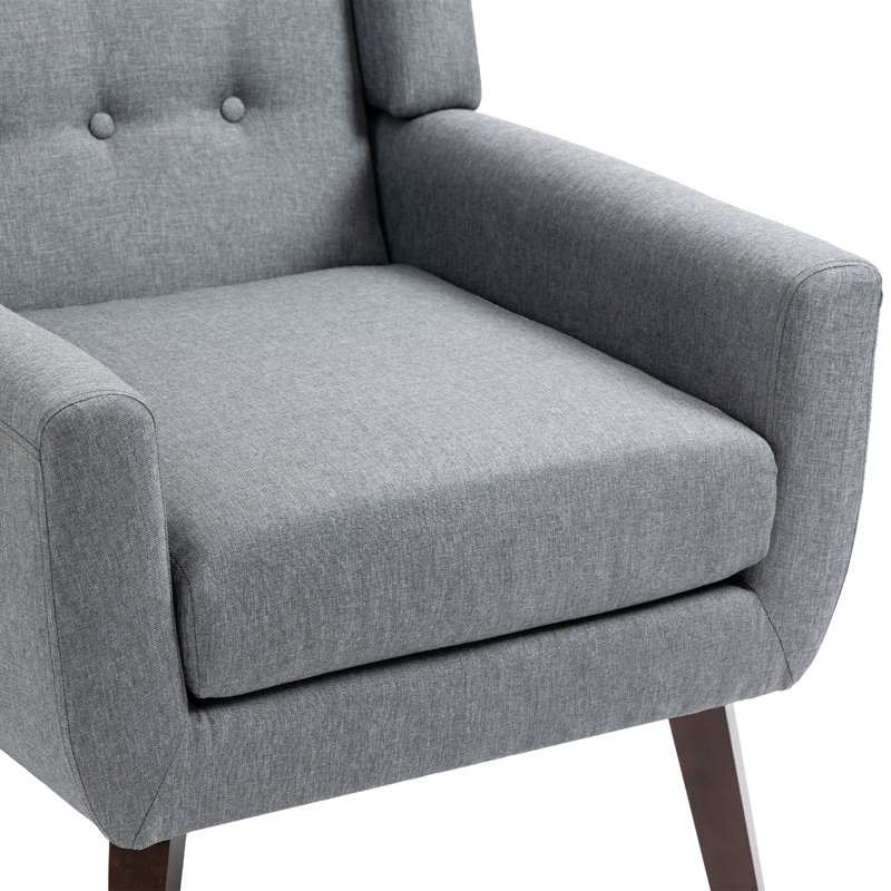 Fauteuil Gillermina, Mélange de lin gris