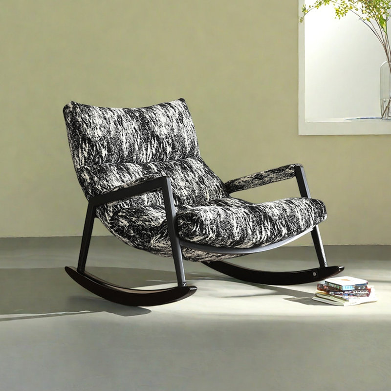 Chaise berçante simple rétro avec structure en métal