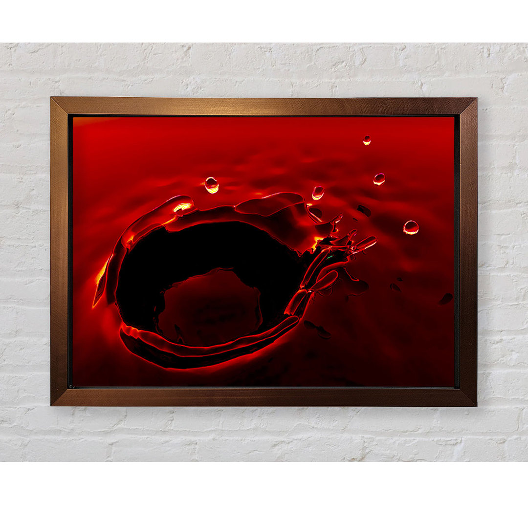 Red Water Splash - Einzelner Bilderrahmen Kunstdrucke