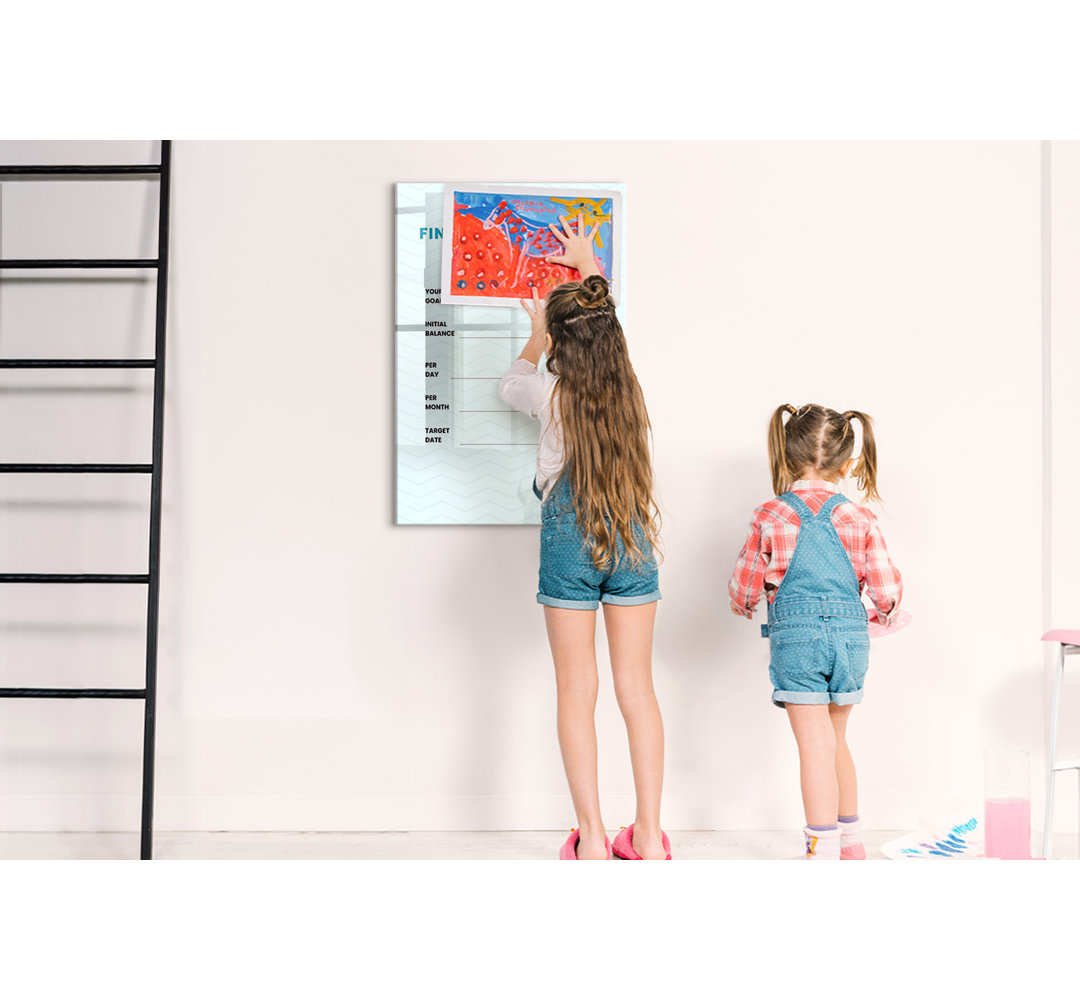 Magnetic Memo Board Whiteboard - 60 x 90 cm - With Marker and Magnets - Finance planner