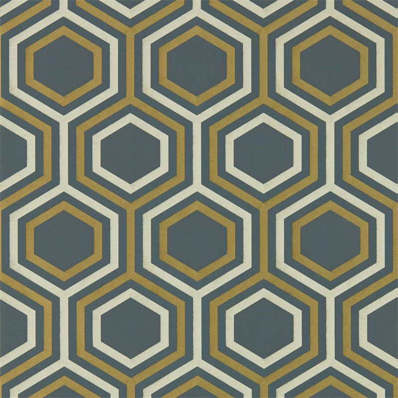 Selo 10.05m x 52cm Wallpaper Roll, Ebony/Gold