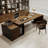 Dark-brown+Black Rectangular Solid Wood+Iron desks-108304498-108304502