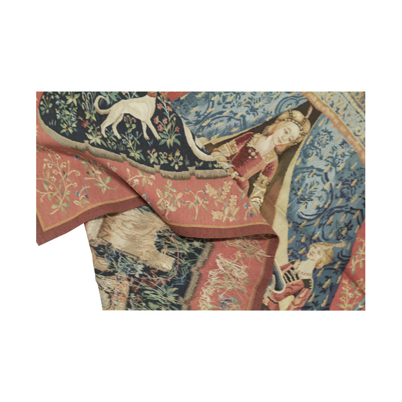 Hand-Knotted High-Quality Rust and Green Area Rug