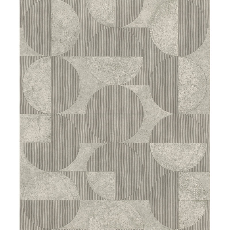 Rouleau de papier peint L 33 pi x l 20,9 po Aniha, gris
