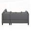 Canapé, chaise et repose-pieds 104,5 po, gris