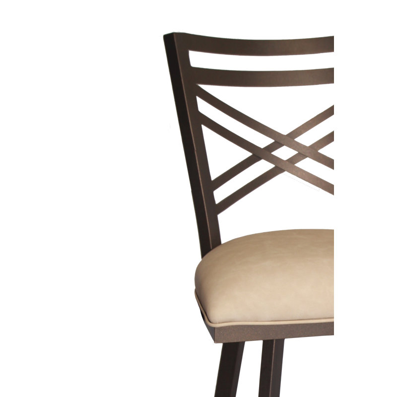 Swivel Upholstered Counter Stool with Metal Frame, Counter Stool (26" Seat Height)