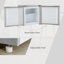 Mini-congélateur de comptoir HOMcom de 1,1 pi³, congélateur compact gris avec tablettes amovibles, porte réversible, température réglable à 5 vitesses, petit congélateur écoénergétique pour dortoir de bureau