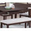 Ensemble de salle à manger 6 pièces de style contemporain avec banc de rangement et 4 chaises d'appoint