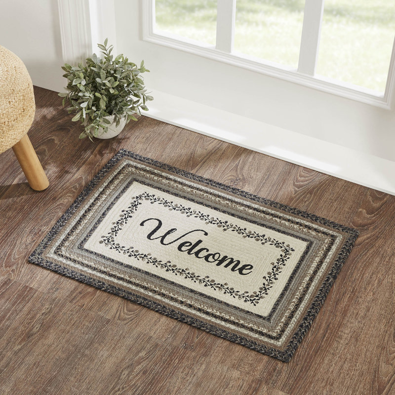 Tapis noir / gris / beige Andrick, Rectangle 1 pi 8 po x 2 pi 6 po