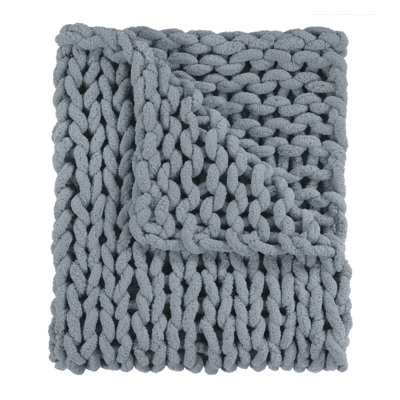 Chenille Knitted Chenille Throw