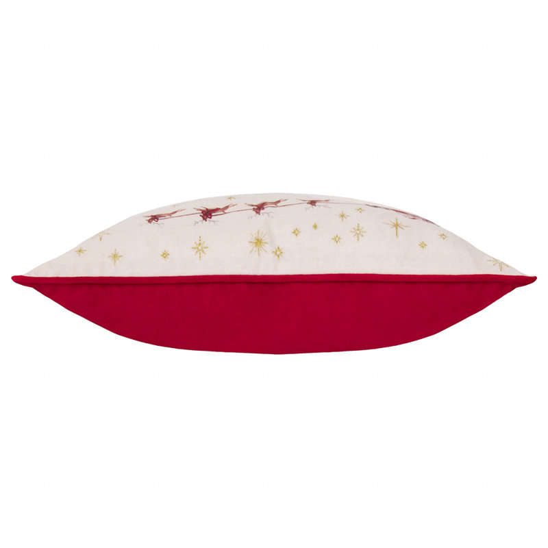 Dear Santa Cream Rectangular Cushion, Polyester