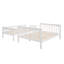 Lit superposé simple au-dessus de double avec rangement et garde-corps pour chambre à coucher, couleur espresso Stairway-1129833544