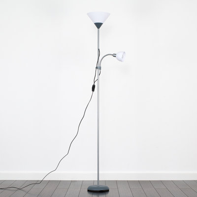 160cm Silver Torchiere Floor Lamp