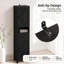 Armoire de rangement 65,5 po Black Farmhouse