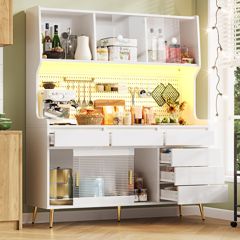 171cm Kitchen Pantry, White