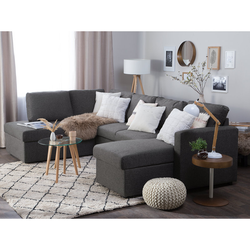 Haverly 5 Seater Sofa Bed, Dark Grey
