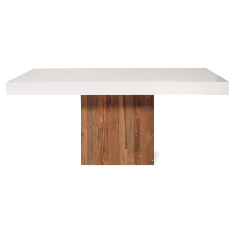 Perpetual Outdoor Dining Table, Ivory White