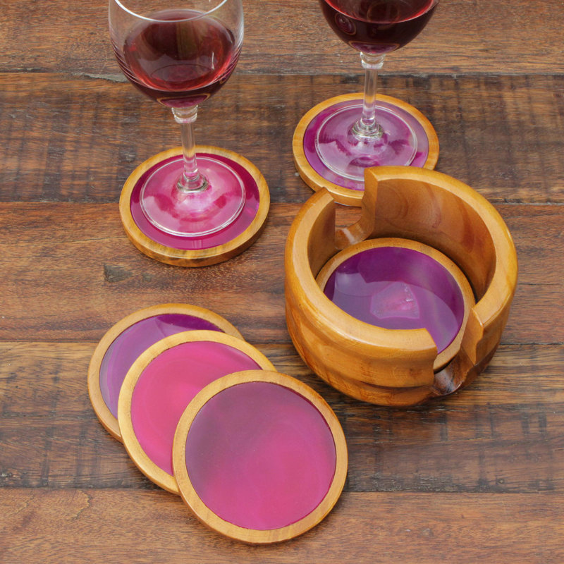 Ensemble de sous-verres 7 pièces Deep Rose