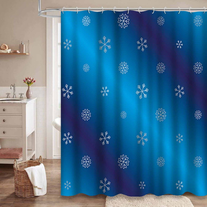 Rideau de douche Christmas avec 12 crochets, L 72 po x l 72 po