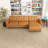 Allison Right-Facing Tan Leather Sectional Sofa