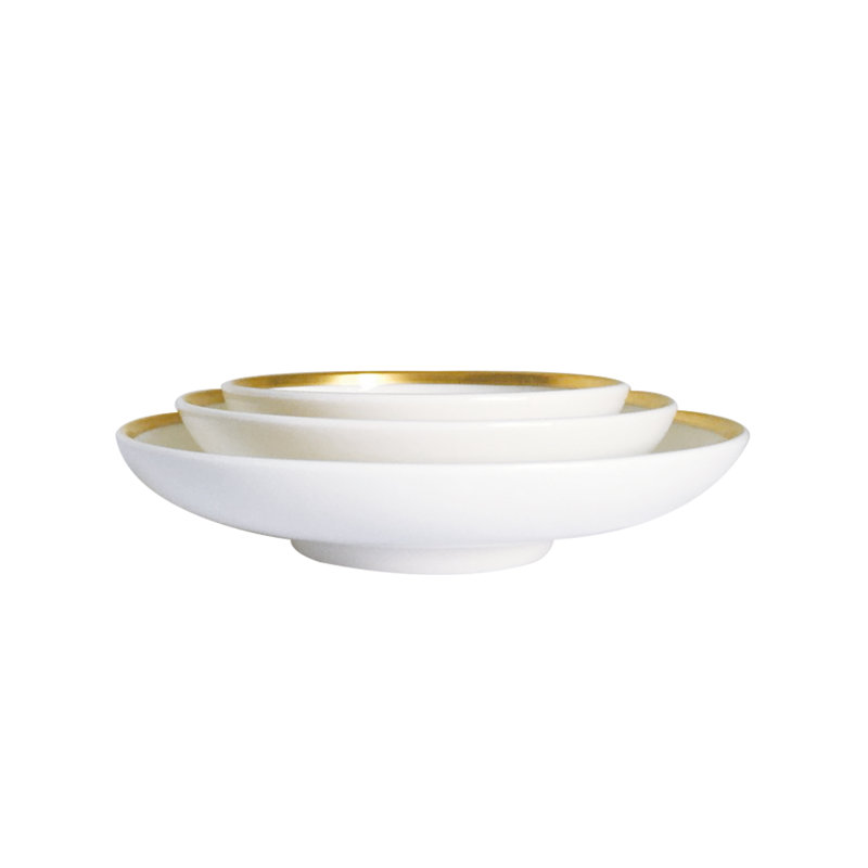 Golden Edge Bone China Appetizer Plate