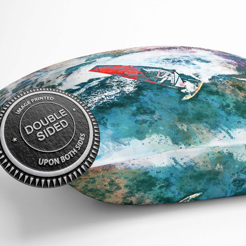 Wind Surfing Cushion with Filling, 40cm H x 40cm W x 15cm D
